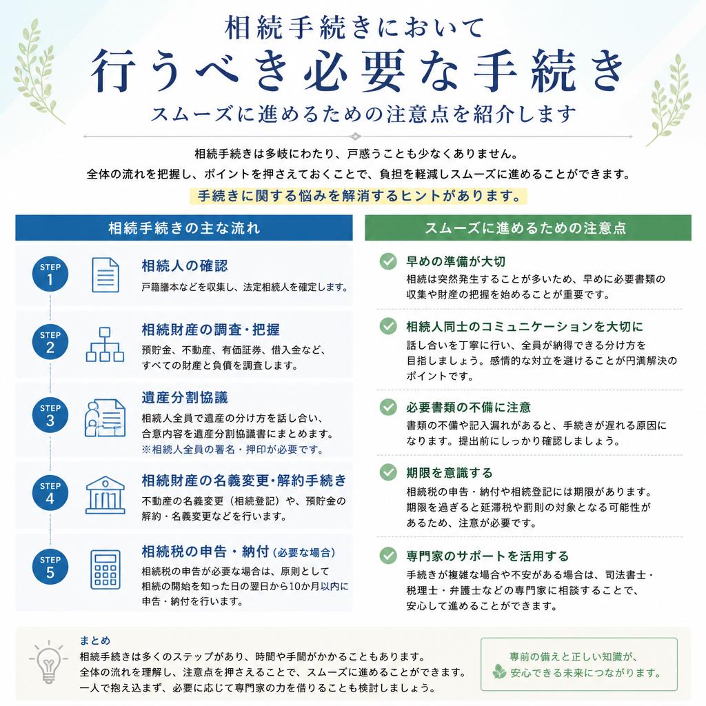 相続手続きで押さえておくべきアクション
